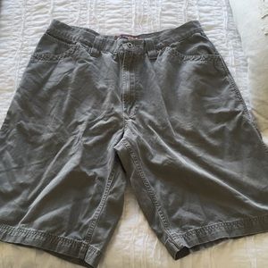 Old navy gray khaki shorts.